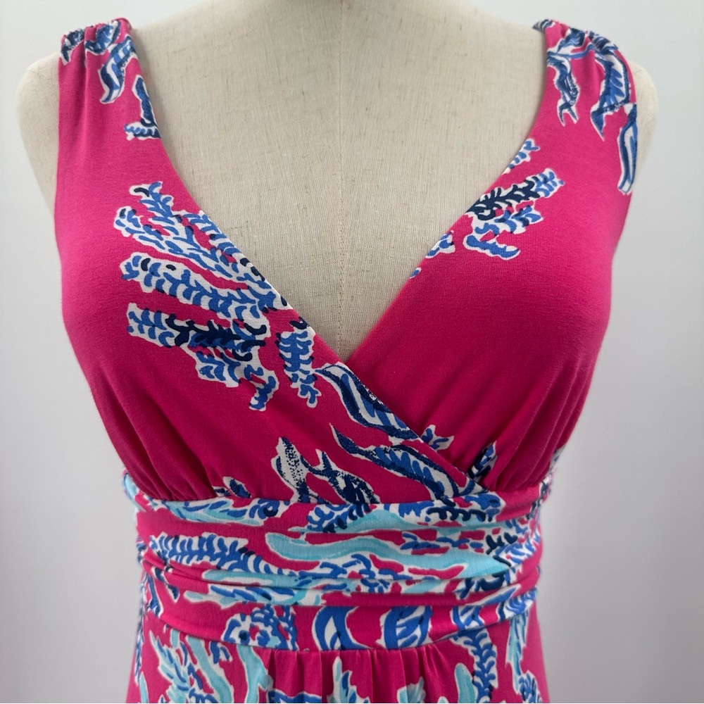 Lily Pulitzer Maxi Sloane Dress Capri pink Samba print - Picture 9 of 12